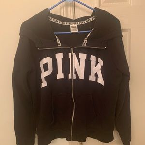 VS Pink Black Full Zip with Hood